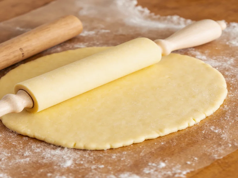 rolling thin homemade cracker dough with thickness guide sticks