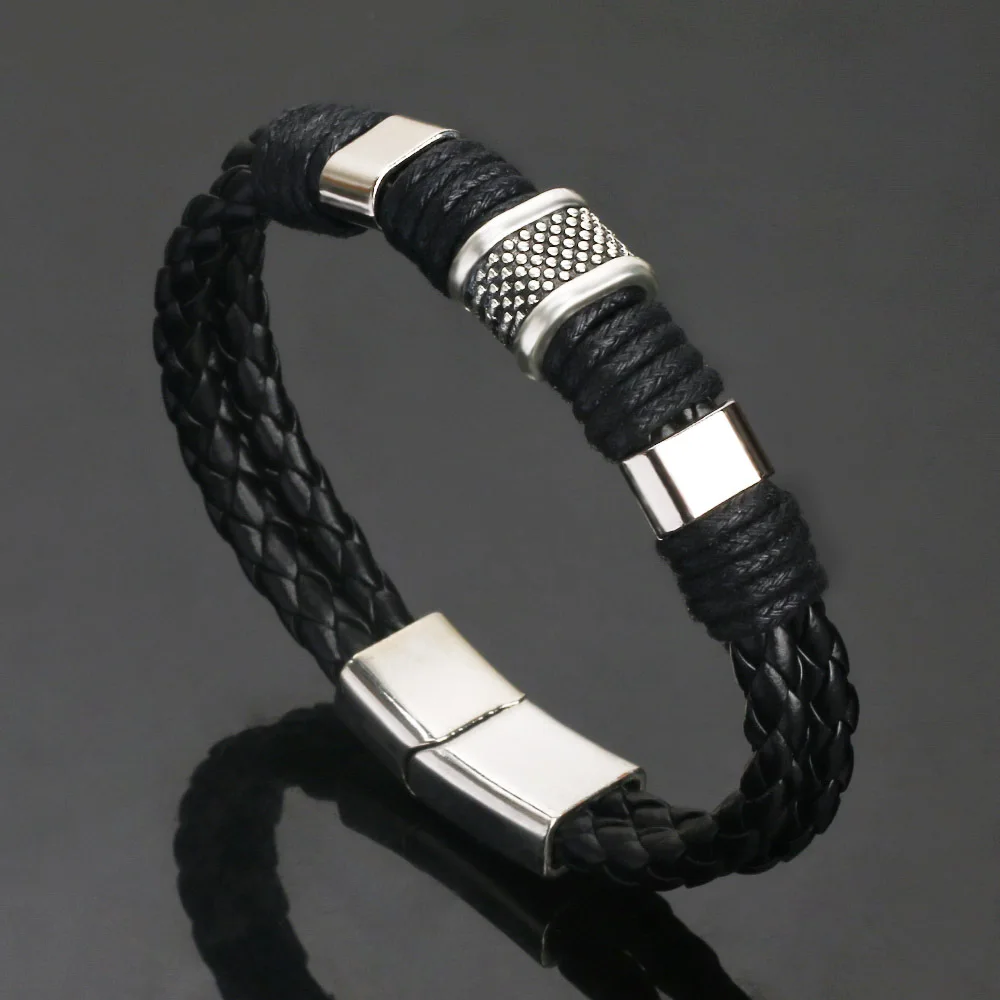 

Personality domineering system leather rope bracelet fashion leather bracelet