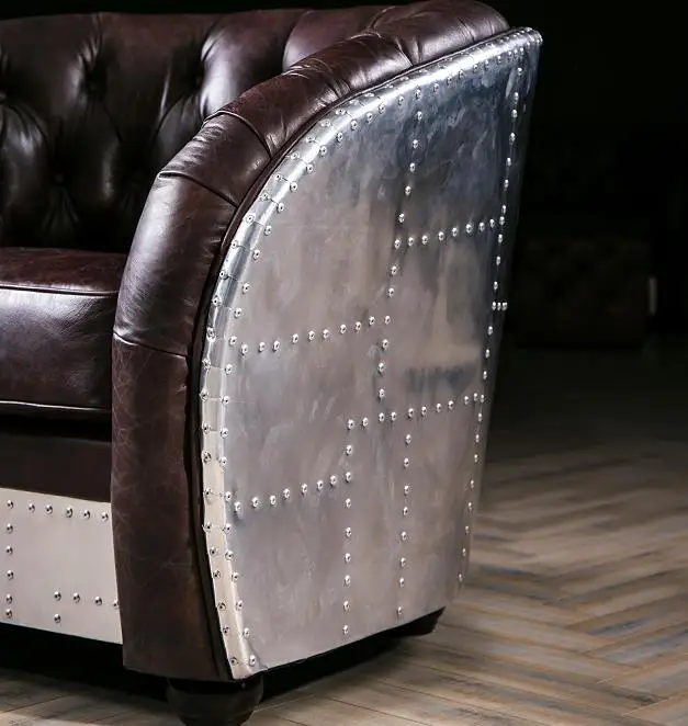 aviator chesterfield loveseat