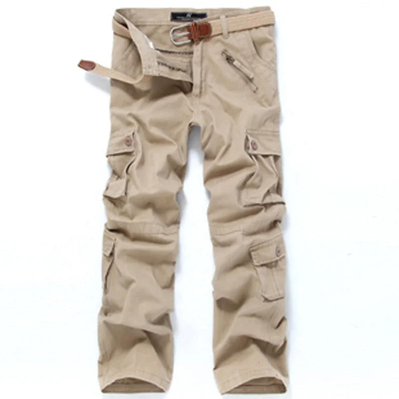 
Fashion Military Cargo Pants Men Loose Baggy Tactical Trousers Outdoor Casual Cotton Cargo Pants Men Multi Pockets Big size 