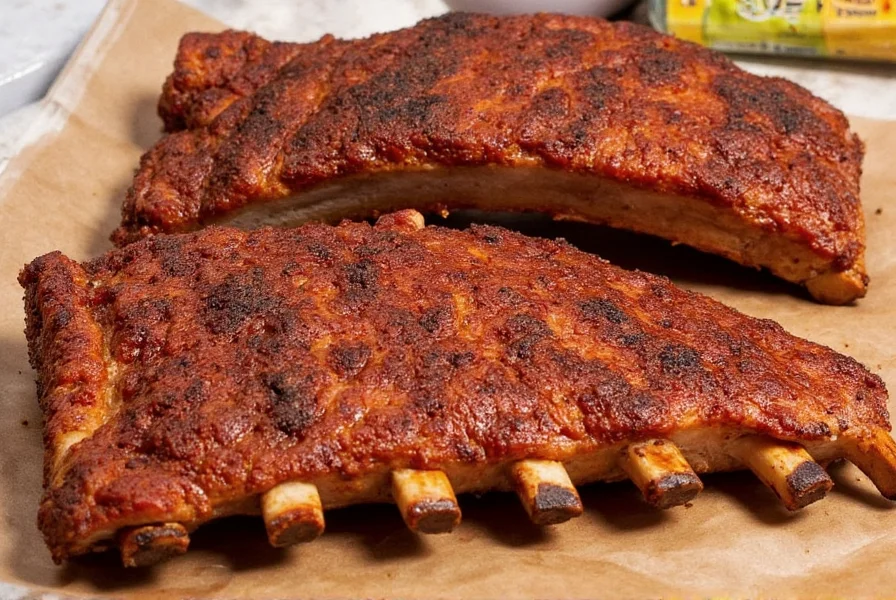 Baby back ribs on a grill