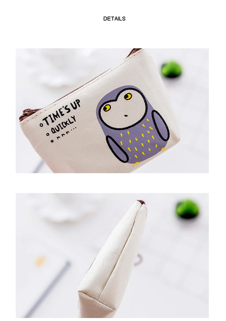Cute Women Canvas Fabric Small Coin Purse For Women Cards Printed Mini Change Wallet Money Bag 