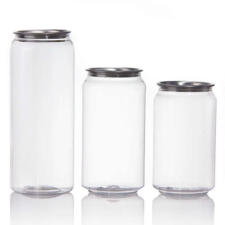 

Hot Sale 350ml PET Plastic Milk Can With Aluminum Easy Open Lid