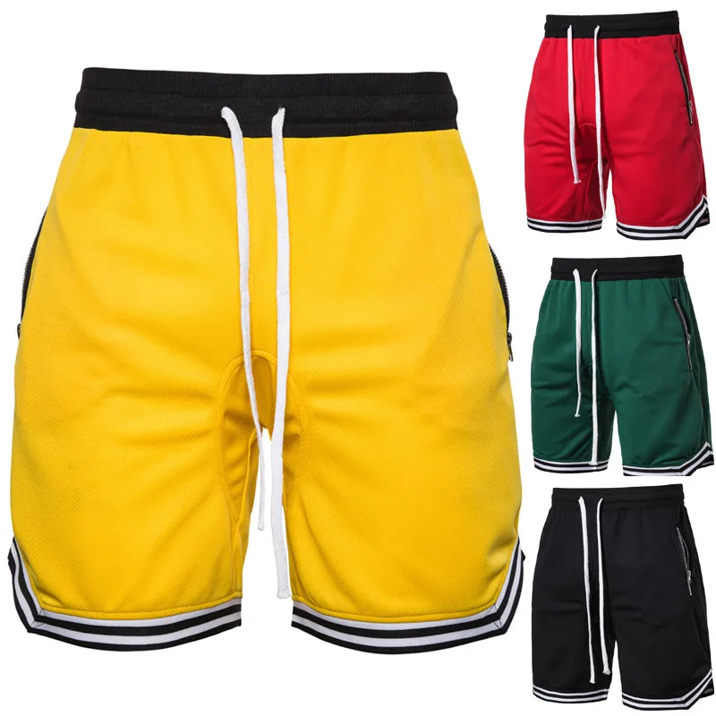 

High Waist New Arrivals Hot Sale Best Quality Men's Summer Breathable Basketball Shorts With Zipper Pockets