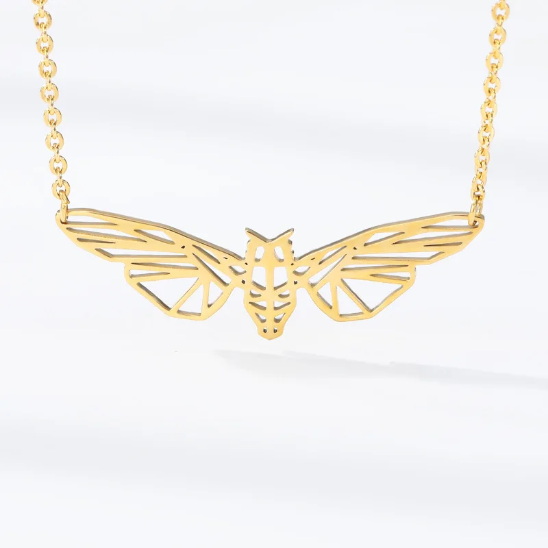 

Simple Origami Animal Series Stainless Steel Necklace Hot Metal 304 Female Accessories Collarbone Chain Fashion Jewelry