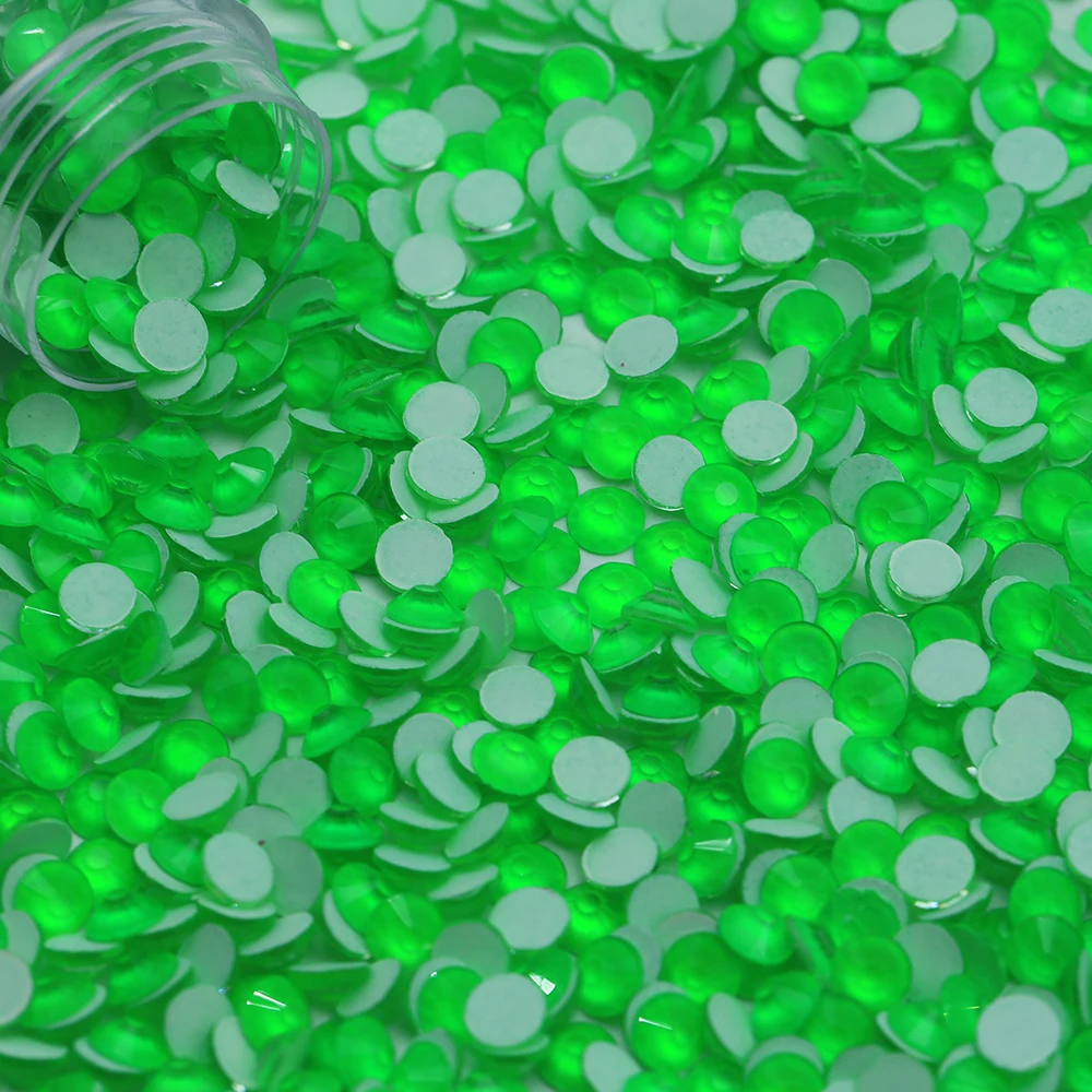 

Fluorescence Green Bling Crystal Stone Flatback Neon Glass Rhinestone Supplier