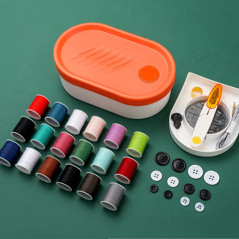 

Newest Design Household Sewing Box Buttons sewing thread Hand Sewing Kit Needle Storage Box Set