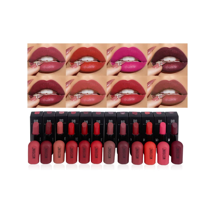 

Wholesale 12 Colors 24 Hours Long Lasting Velvet Matte Lipstick Waterproof