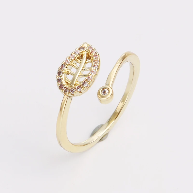

Light Luxury Leaf Open Ring Niche Design Fashion Simple Tail Ring, Picture shows