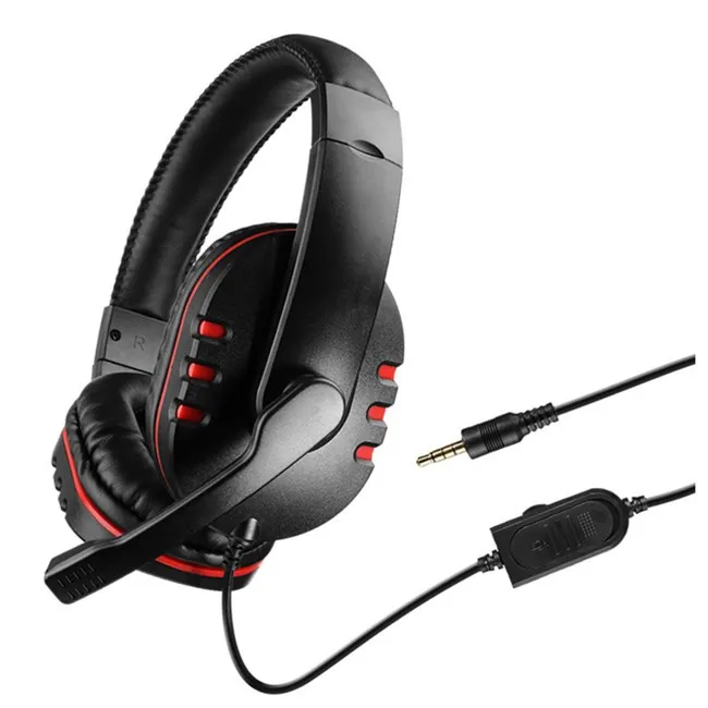 

3.5mm Gaming Headset Noise Cancelling Mute Function with MIC for laptop, Red blue