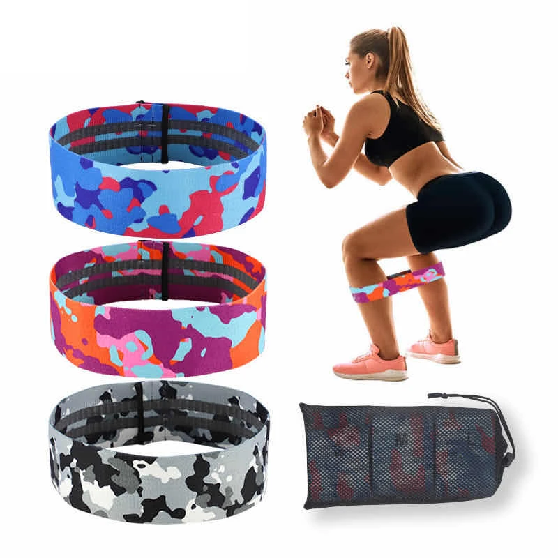 

New Booty Bands Elastic Workout Exercise Glute Bands Hip Circle Fitness Fabric Camo Resistance Bands Set Bandas De Resistencia, As picture