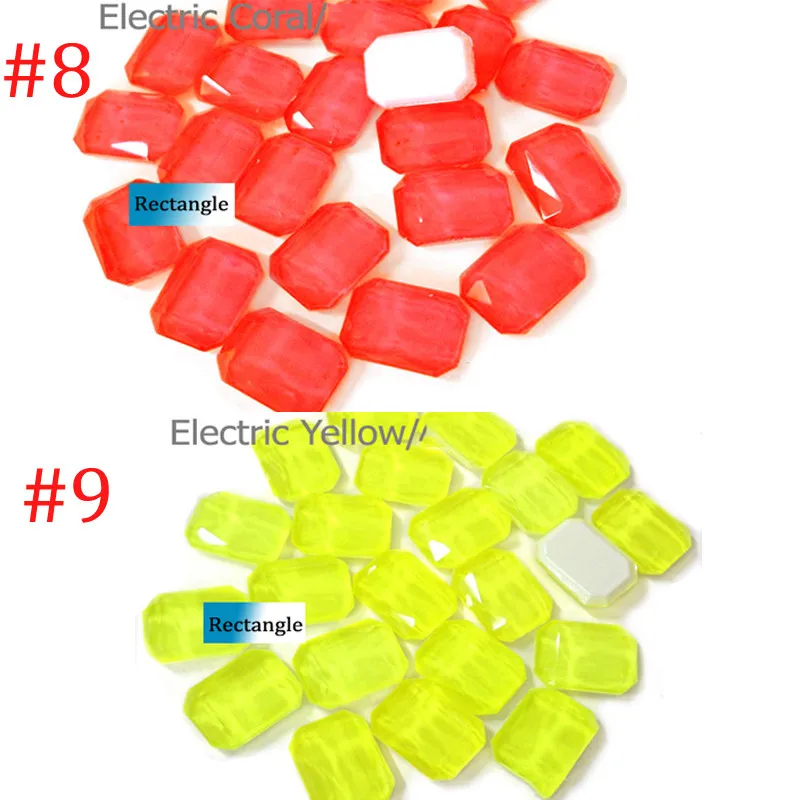 

Square shape fluorescent nail art rhinestone JZ12 fashion neon color Korean style glass material fluorescent nail rhinestone