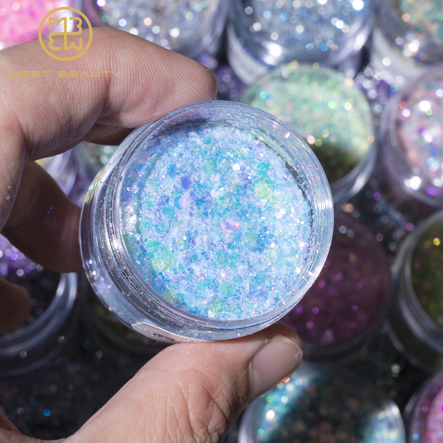 

High Pigment Holographic Glitter Eyeshadow Makeup Loose Glitter Eyeshadow Private Label Chunky Glitter For Cosmetic, More than 200 colors or customized or glitter mix