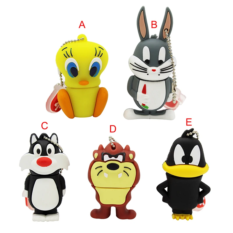 

Thumb Drive Bugs Bunny Daffy Duck Cartoon Great Deal Animal Pen Drive Cartoon USB Flash Drive Pendrive 32GB 16GB 8GB 4GB USB 2.0