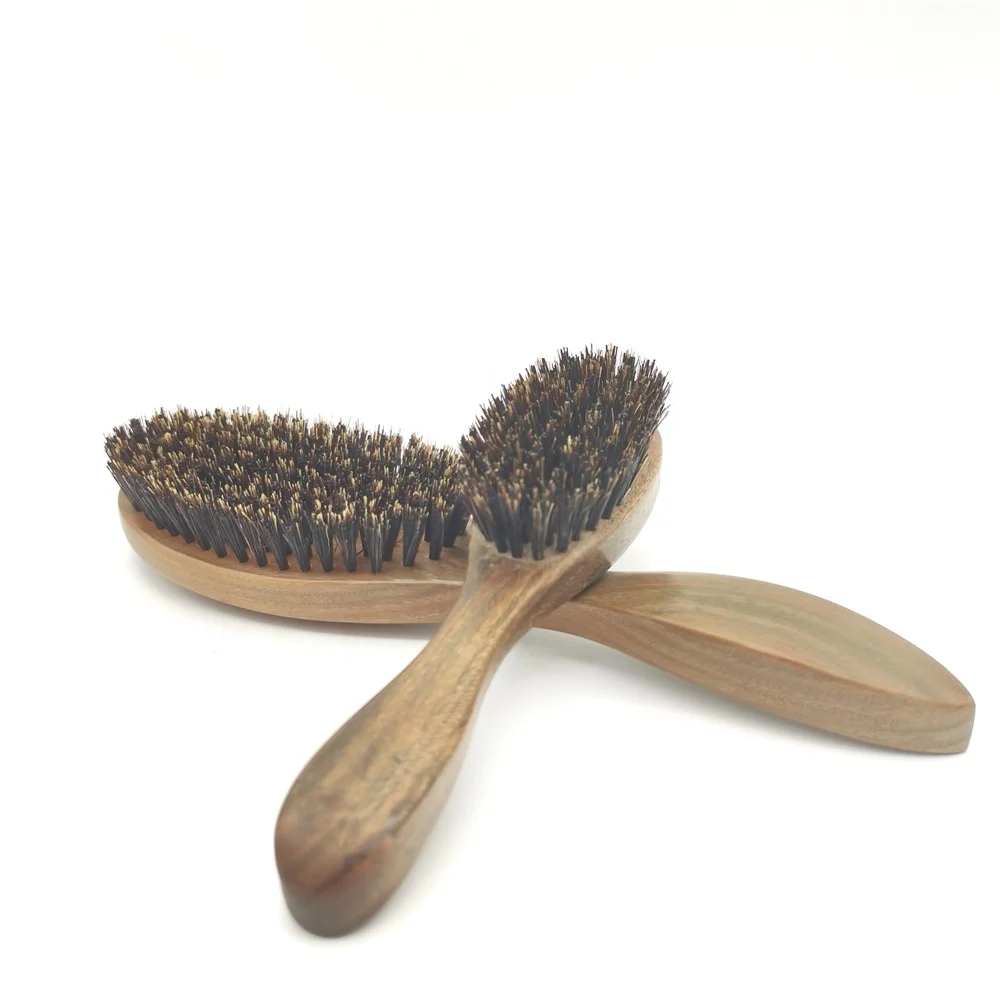 

Factory Sale High Quality Natural Sandalwood Handle Boar Bristle Beard Styling Brush