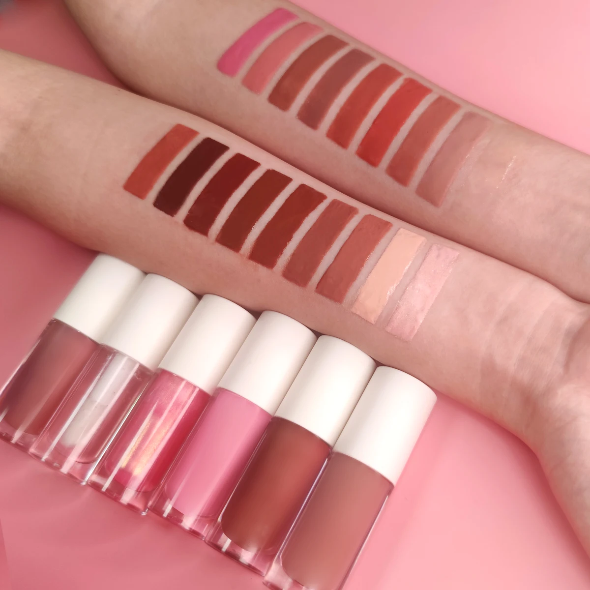 

Custom glitter shiny lip gloss private label clear shimmer and matte lip gloss, 27 colors