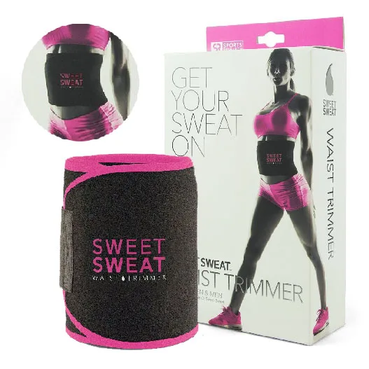 

Sweat Bands Waist Trimmer Belt Slimming Stomach Weight Loss Belt, Black-pink/black-yellow
