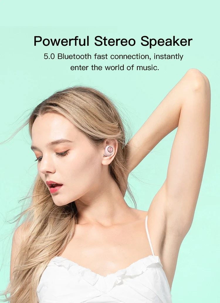 Waterproof noise canceling mini in-ear headphones wireless bluetooths 5.0 Tws earphone 2020 new arrivals electronic - ANKUX.COM