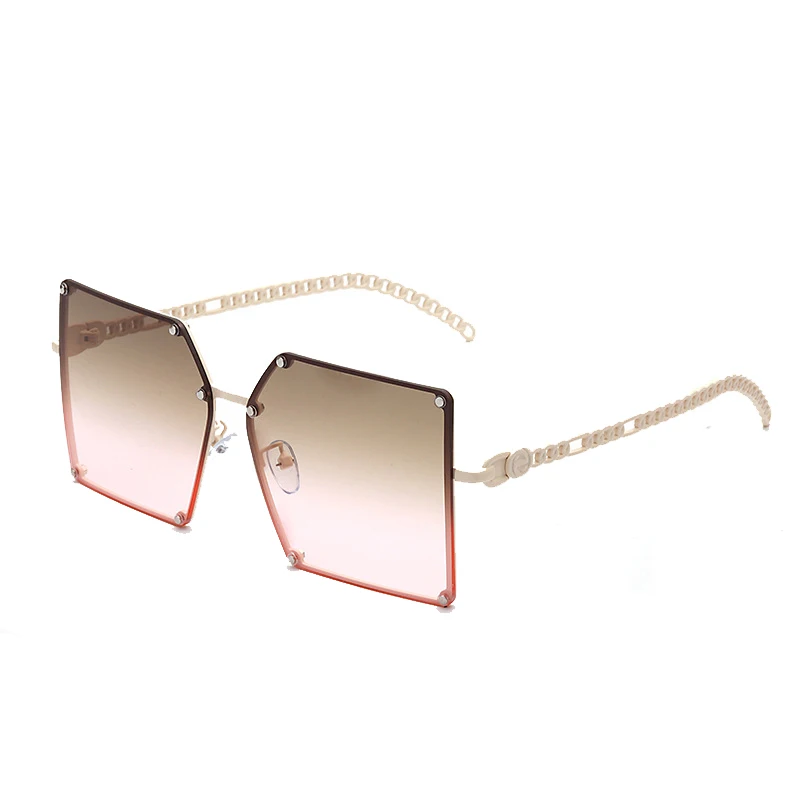 

Hot Sale Vintage Custom Design Fashion Metal Oversized Square Women Sun Glasses Sunglasses 2021
