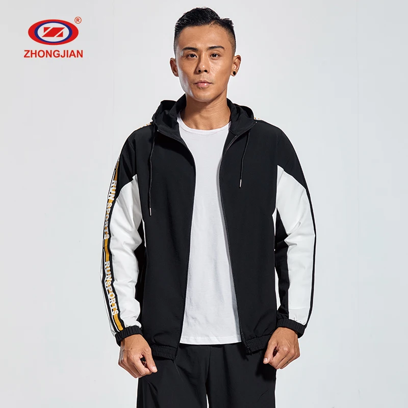 

Custom Designer Winter Man Sports Running Track Full Zip Plus Size Jacket Hood Mens Casual Streetwear Jacket