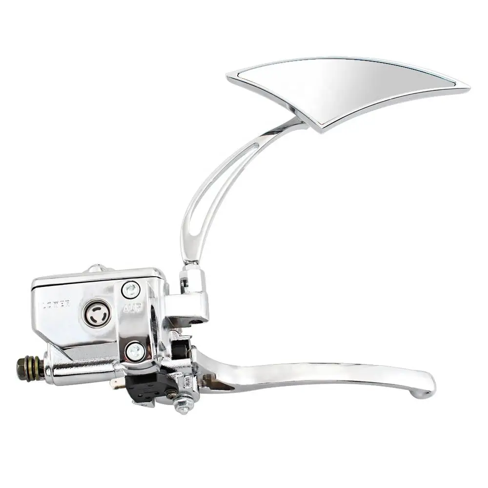 Motorcycle Chrome Hydraulic Clutch Brake Lever Master Cylinder w/ Rearview Mirror Fit For Honda SHADOW STEED 600 400VT 600VT 750