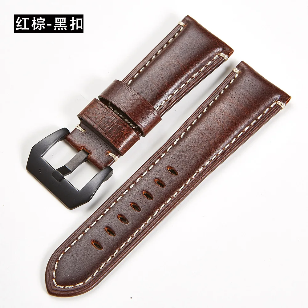 

genuine leather For Samsung watch 3 4 Huawei watch strapSmart 22mm Watchband Leather Strap For Breitling Watch, Optional