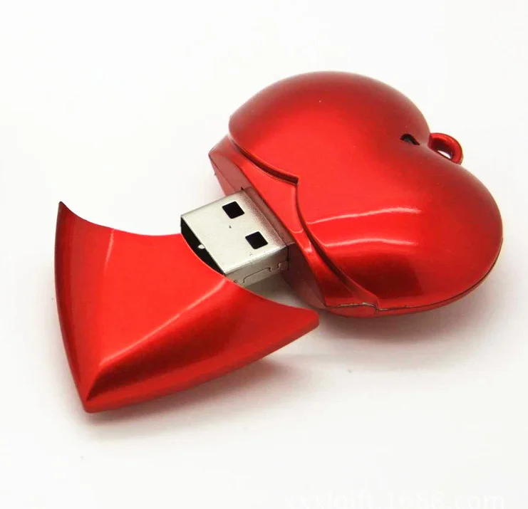 

Heart Shape USB 2.0 Printing LOGO Custom Original U Disk