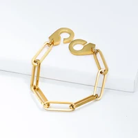 

BAOYAN Stainless Steel Handcuff Bracelet Gold Chain Bracelets For Women Men