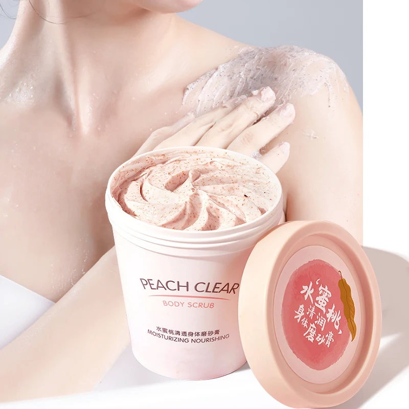 

Custom Logo Private Label Peach Body Scrub Organic Vegan Hydrating Exfoliating Whitening Ice Cream Body Scrub