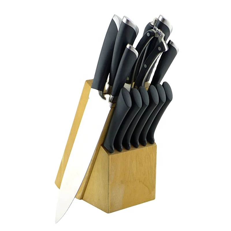 

ABS Stainless Steel 14Pcs Kitchen Knives Set Cooking Knife, Black