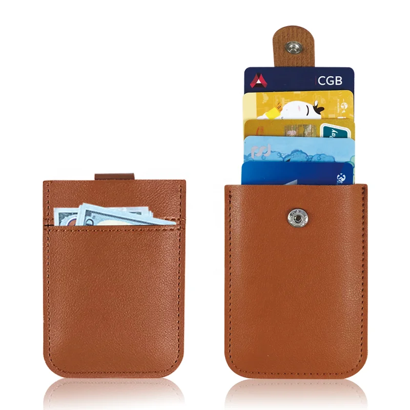 

Free Sample Luxury PU Leather Business Card Holder Minimalist multi-card Pull-Out Card holder