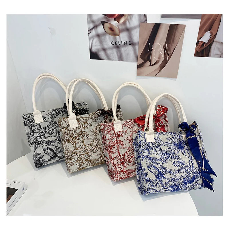 

Fashion ladies hand bags canvas tote bag luxury handbags for women