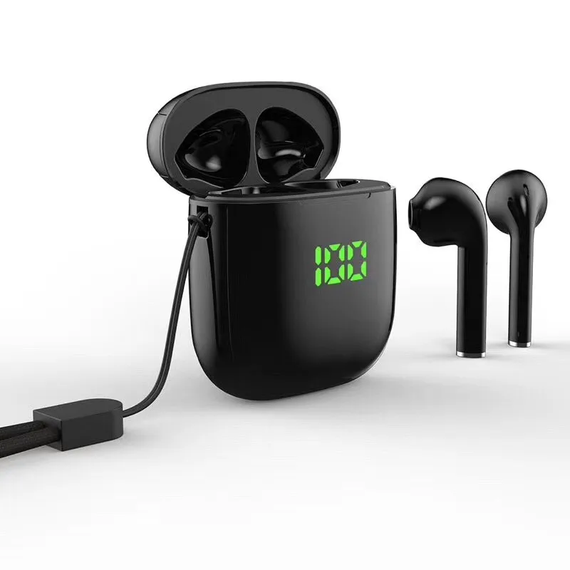 

2021 Exclusive Product Wireless Charging Led Display TWS 5.0 Earbuds Perfect Sound Stereo WK60 Wireless Earphone, Black