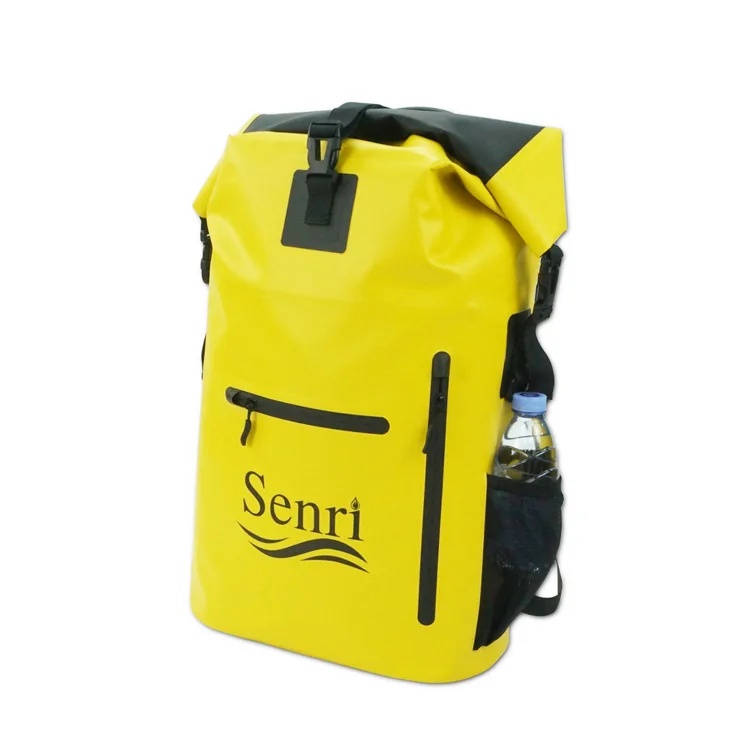 

Heavy Duty Roll-Top Closure with Easy Access Front-Zippered Pocket and Cushioned Padded Back Panel for Comfort, Yellow