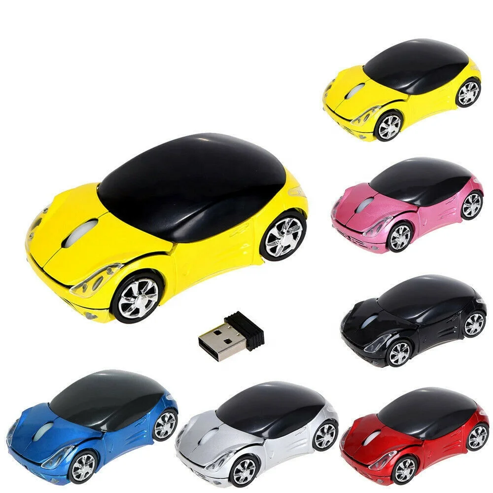 

Raton inalambrico Wireless Mouse usb Optical mouse Car shape Mouse sem fio Sans fil Souris Wireless Home Office Cute Mice, Multicolor