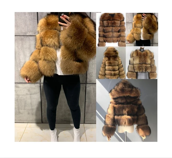 

New Arrival Winter Fashion Wholesale Elegant Thick Warm Outwear Fox Fur Casual Crop Coat Jacket For Women, Available