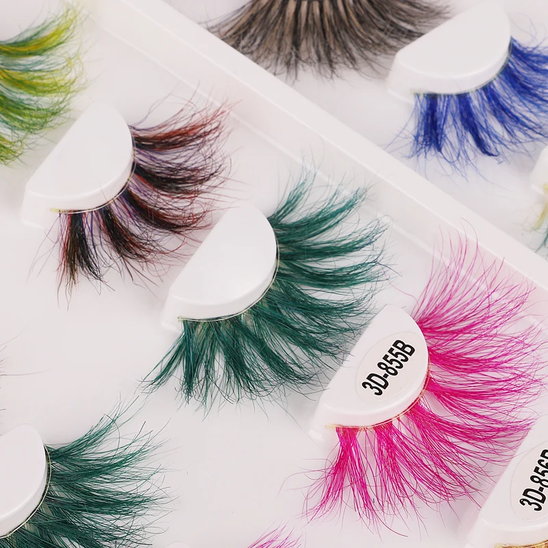 

Color Lash Book Different Color Mink Full Strip Color Lshes, Colors