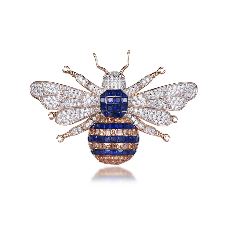 

Factory wholesale price bee shape brooch jewelry set wasp invisible setting brooch