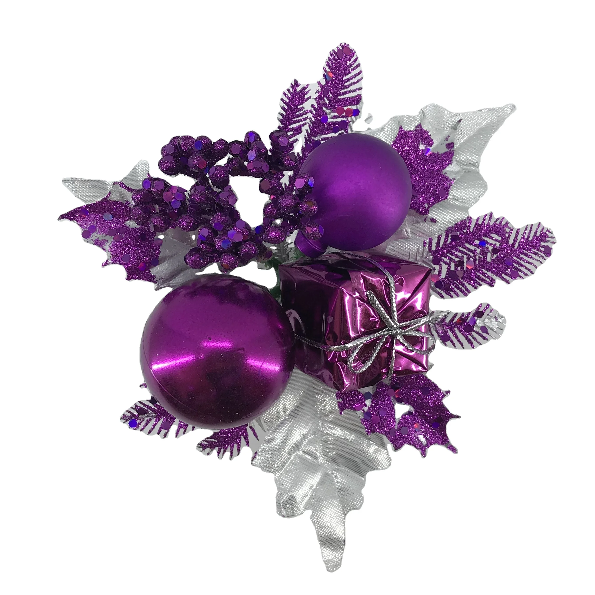 

Christmas decoration supplier Artificial decorative christmas tree berry poinsettia picks