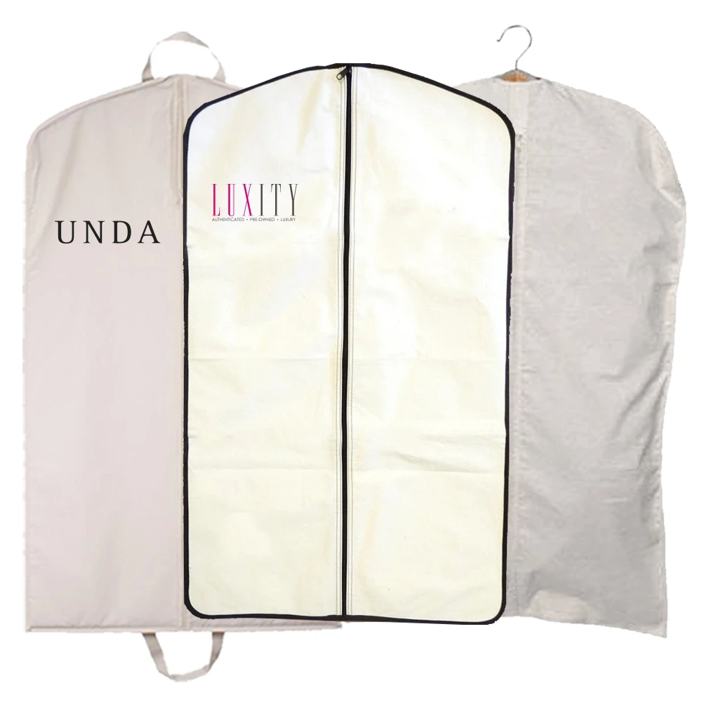 

Personalized foldable design custom suit packaging wholesale cotton fabric garment bags, Customized white ,black