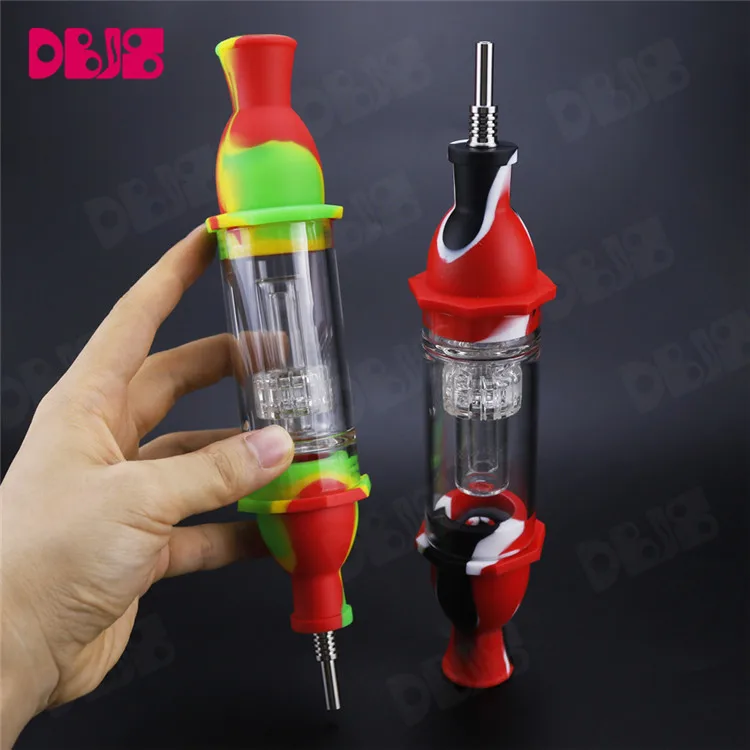 

oil rig titanium nail silicone pipes honey straw weed accessories smoking pipe set, The color in the picture 1 to 10