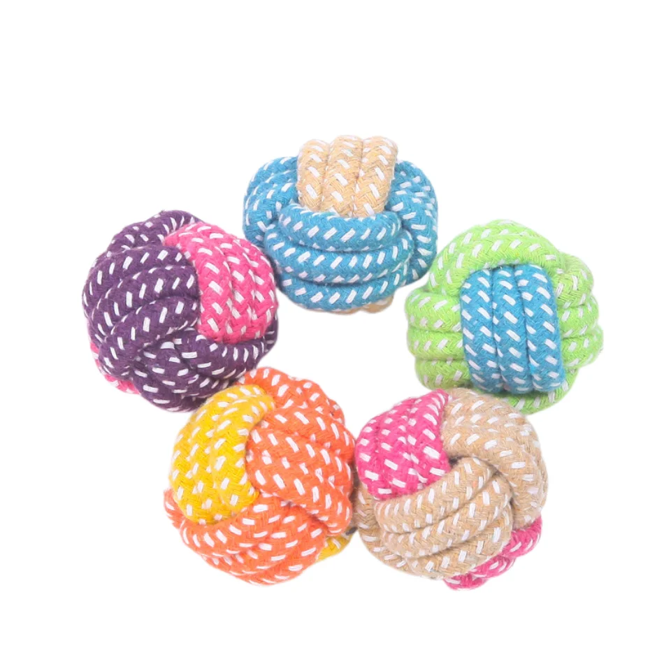 

Multicolor cotton rope knitting bite resistant tooth cleaning new dog toys pet toy factory wholesale