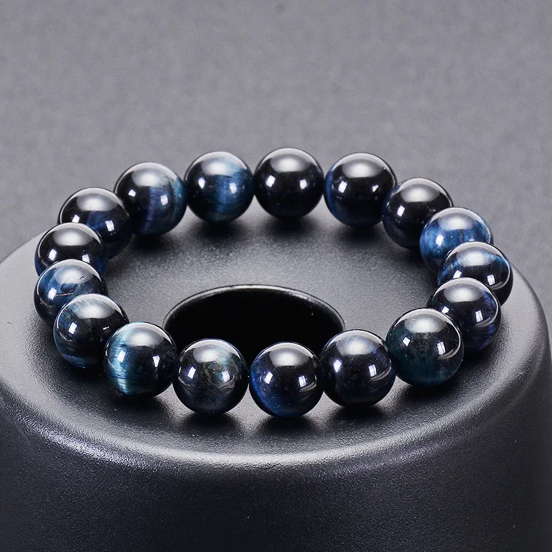Natural Stone Dark Blue Tiger Eye Bracelet Tiger Eye Stone Single Bracelet