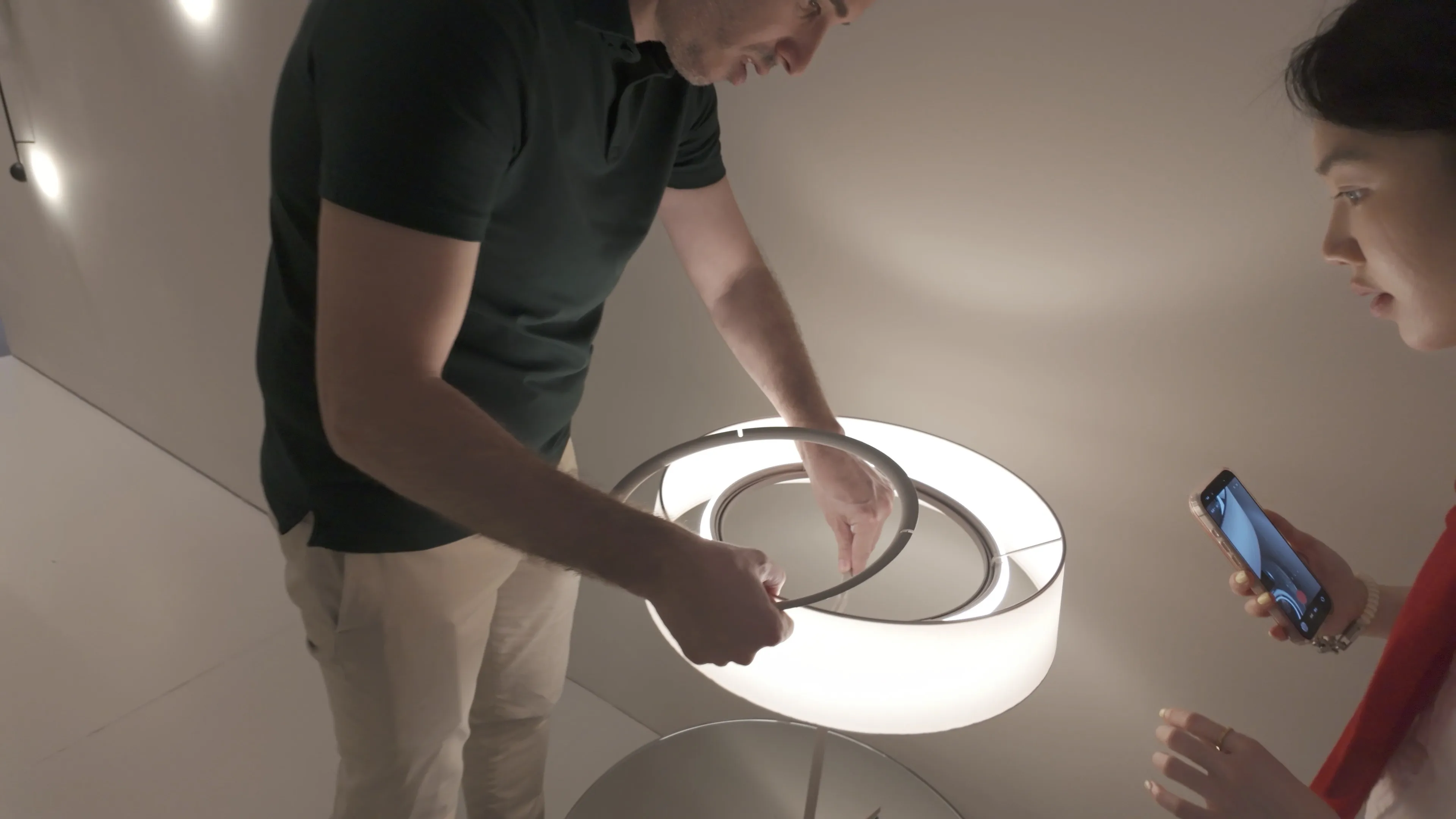 Close inspection of a precision metal ring component
