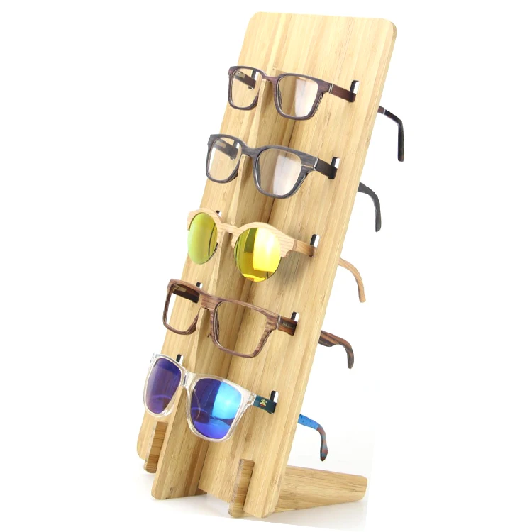 

Custom Logo Wooden Optical Sunglasses Wooden Display 5 Glasses Storage Display Sunglasses 2021, See photos