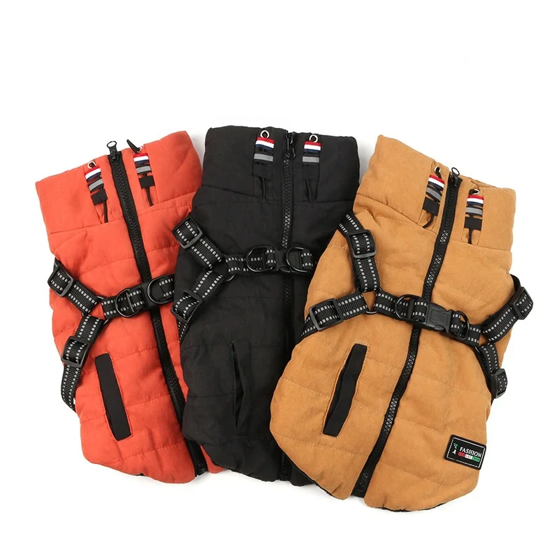 

Drop shipping warm winter dog clothes vest reversible dog pet safety vest reflect dog vest, 3colors