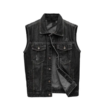 big & tall denim vests