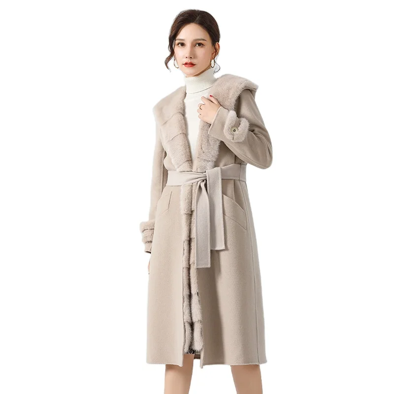 

Low Price Ready To Ship New Style Jacket Ladies Cashmere Long Coat
