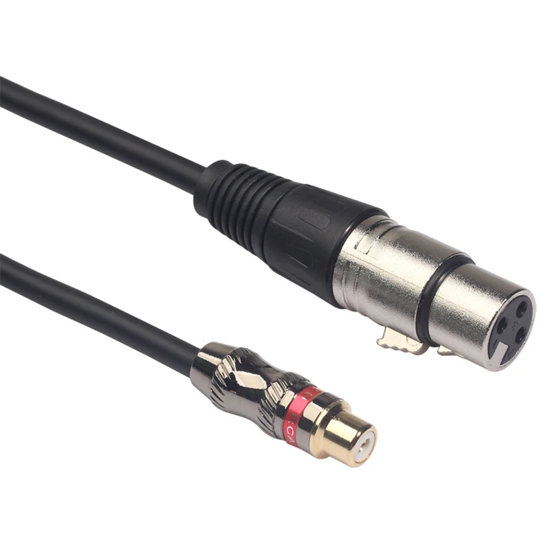 

3 Pin Xlr Female To Rca Female Jack Lead Audio Composite Extension Adapter Cable Connector for Microphone Amplifier