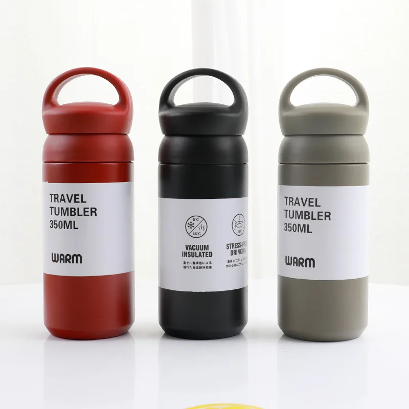 

Manufacturer travel coffee mug with lid Custom logo stainless steel 12oz drink bottle vacuum insulated flask